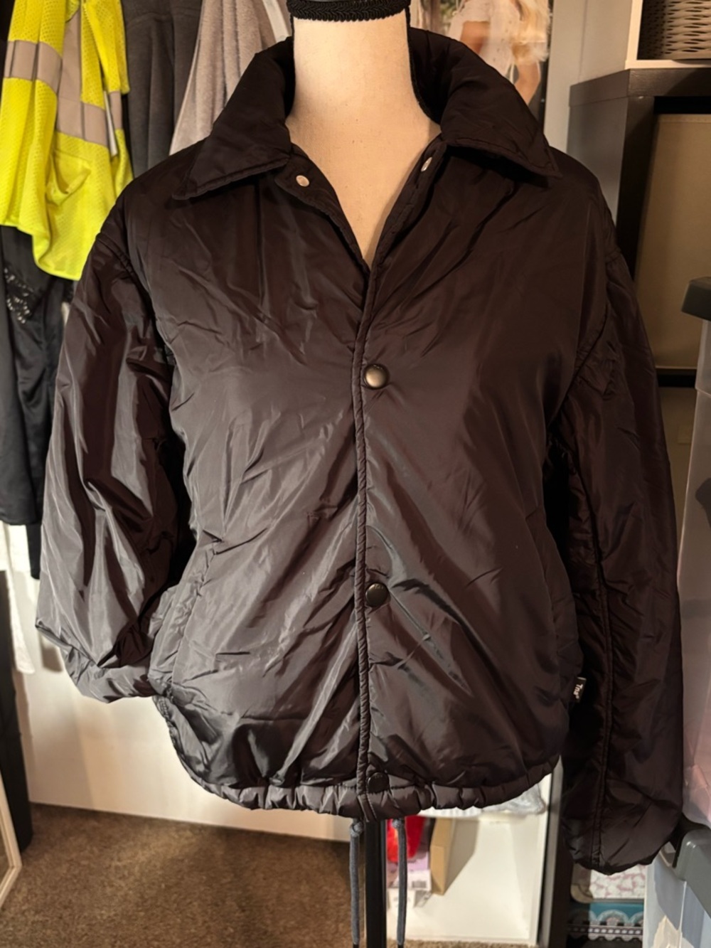 Aritzia black coaches jacket